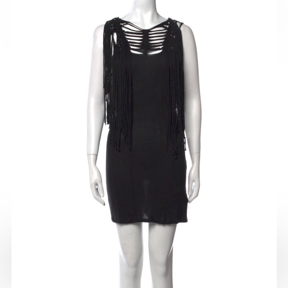 All Saints London Black Sleeveless Halter Sheath Mini Dress